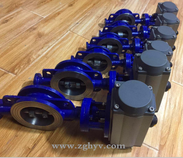 D673H氣動(dòng)對(duì)夾蝶閥